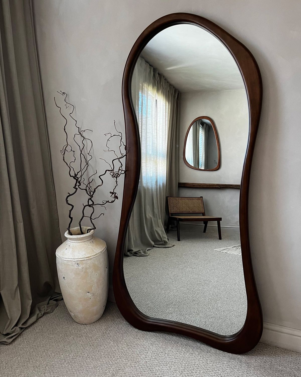 Noble Wood Amoeba Mirror