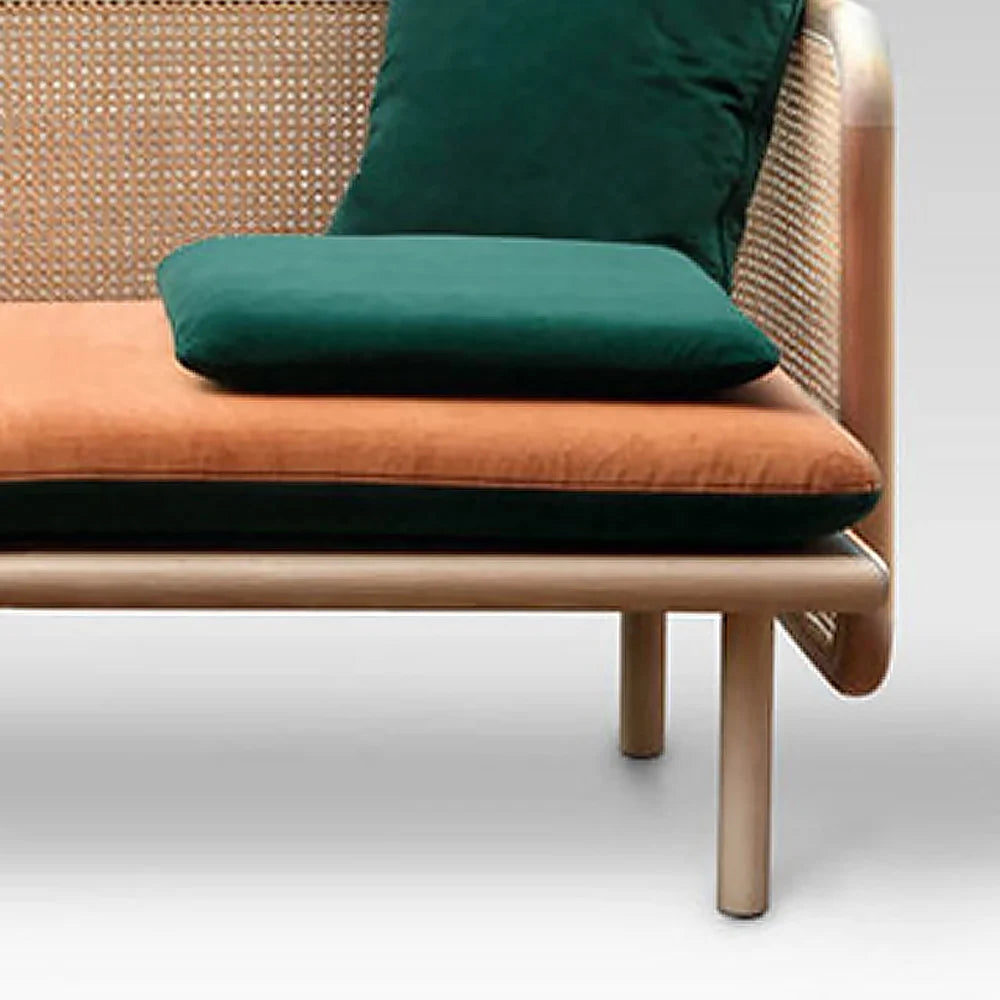 Noble Wood Milo Cane Sofa