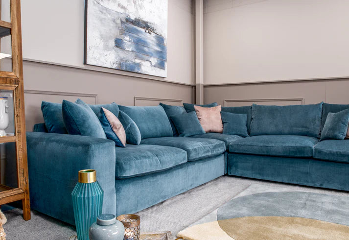 Noble Wood Blue Lagoon Luxe Sofa