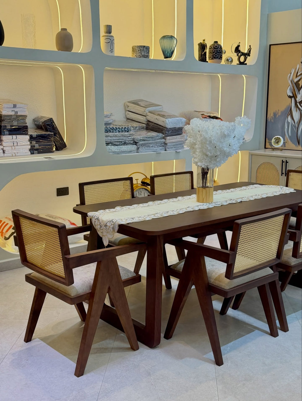Noble Wood Heritage Weave Dining Table