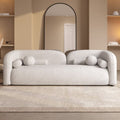 Noble Wood Modern Sofa in Bouclé