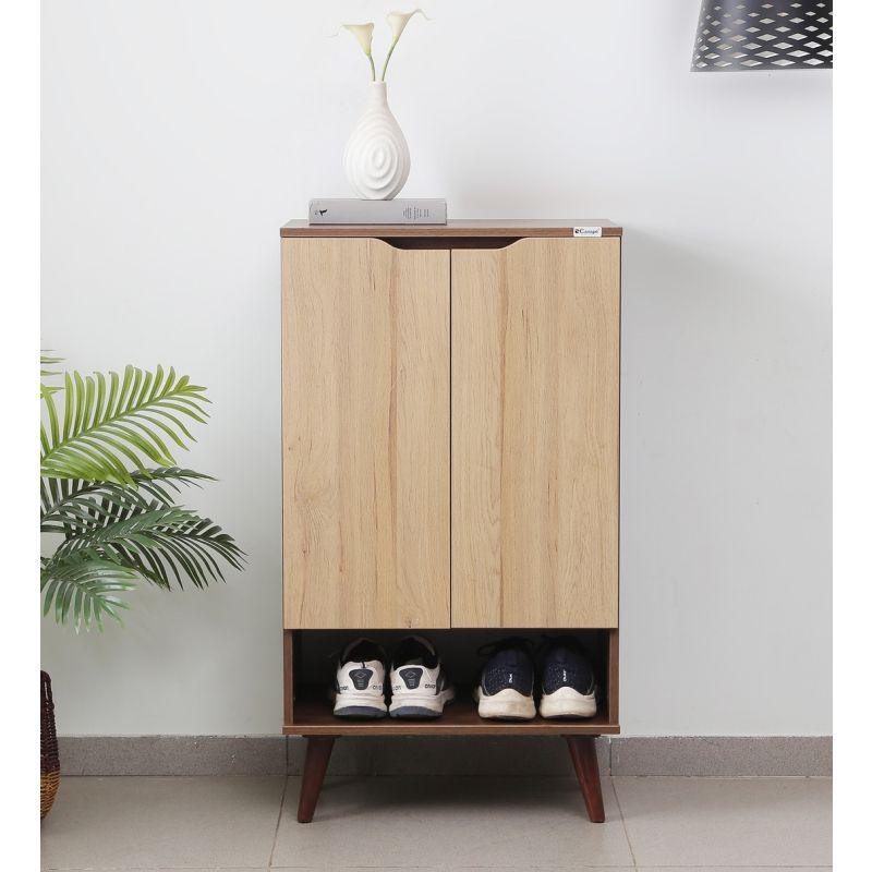 Noble Wood Compact Vertical Elegance Shoe Rack