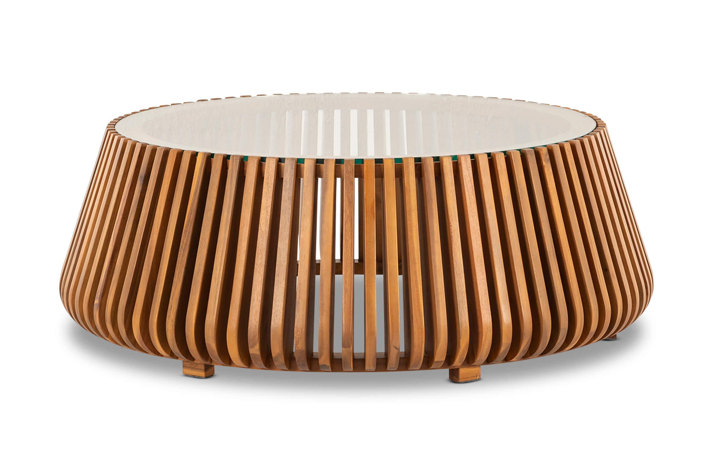 Noble Wood Aurora Glass Coffee Table