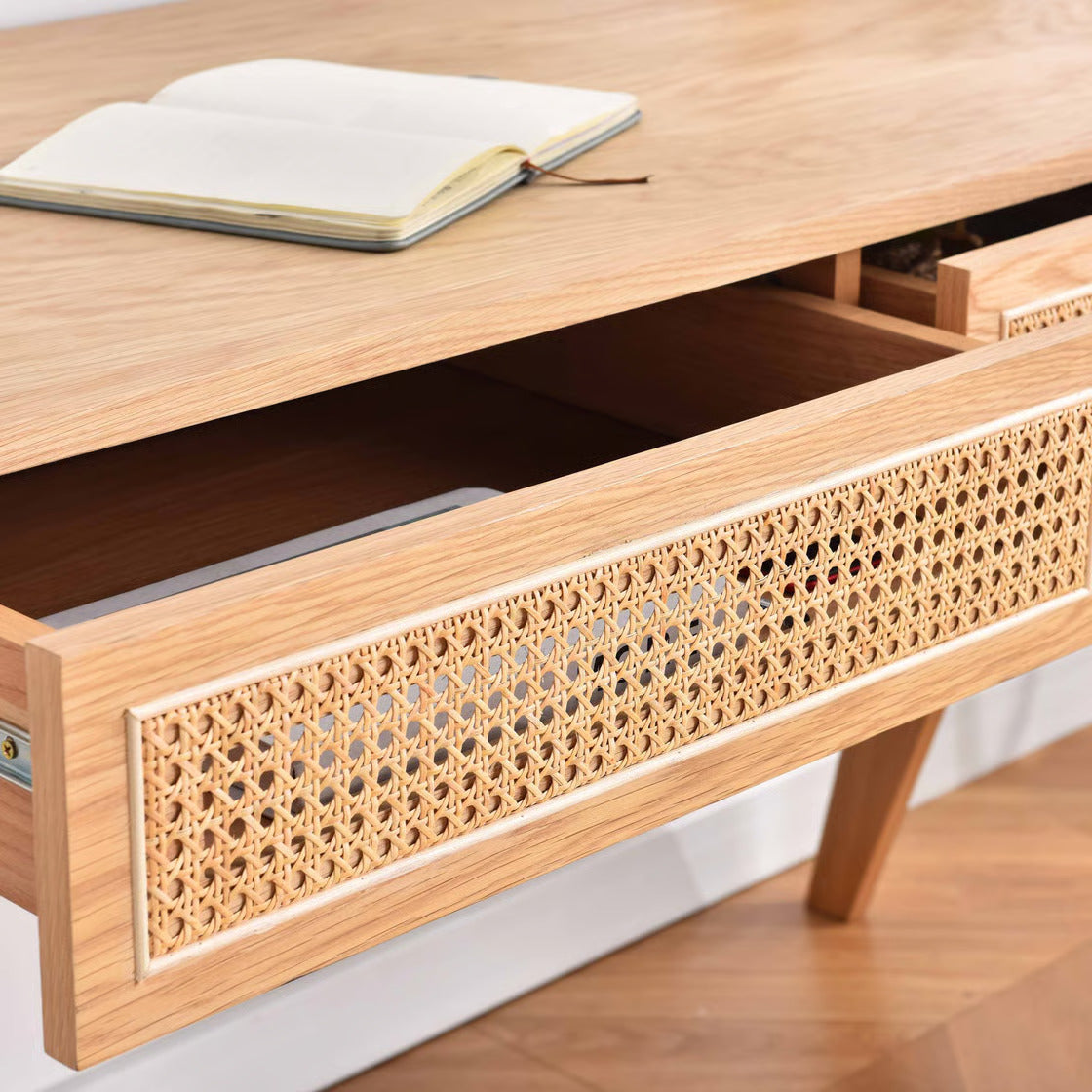 Noble Wood Cane Signature Study Table