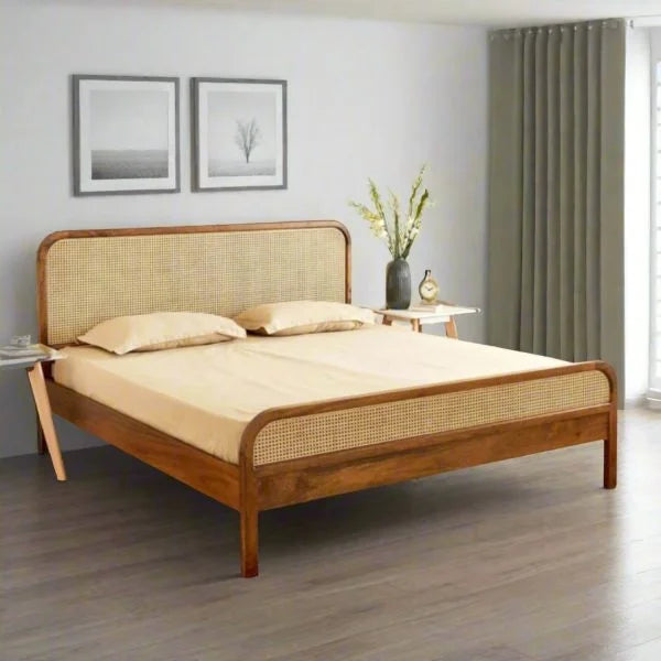 Noble Wood Natural Weave Bed
