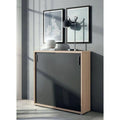 Noble Wood Shoe Cabinet with Zippered Doors