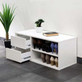 Noble Wood White Shoe Rack For Chic and Functional Entryway