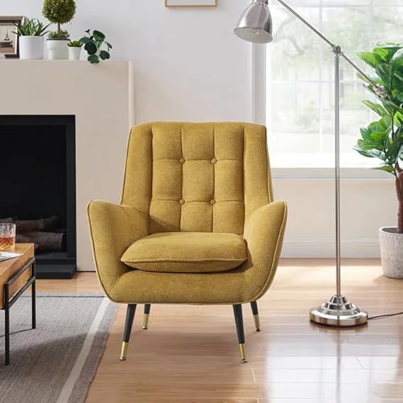 Noble Wood Premium Velvet Padded Armchairs