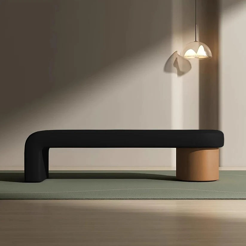 Noble Wood Leathered Modern Luxury Stool