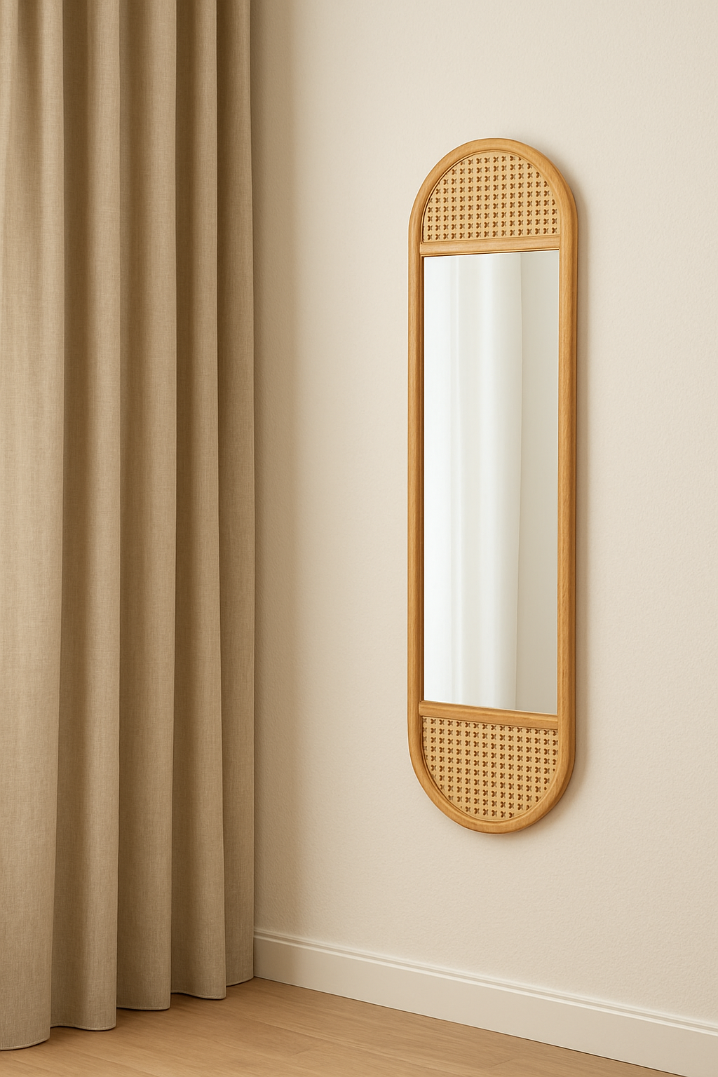 Noble Wood Accented Wall Mirror