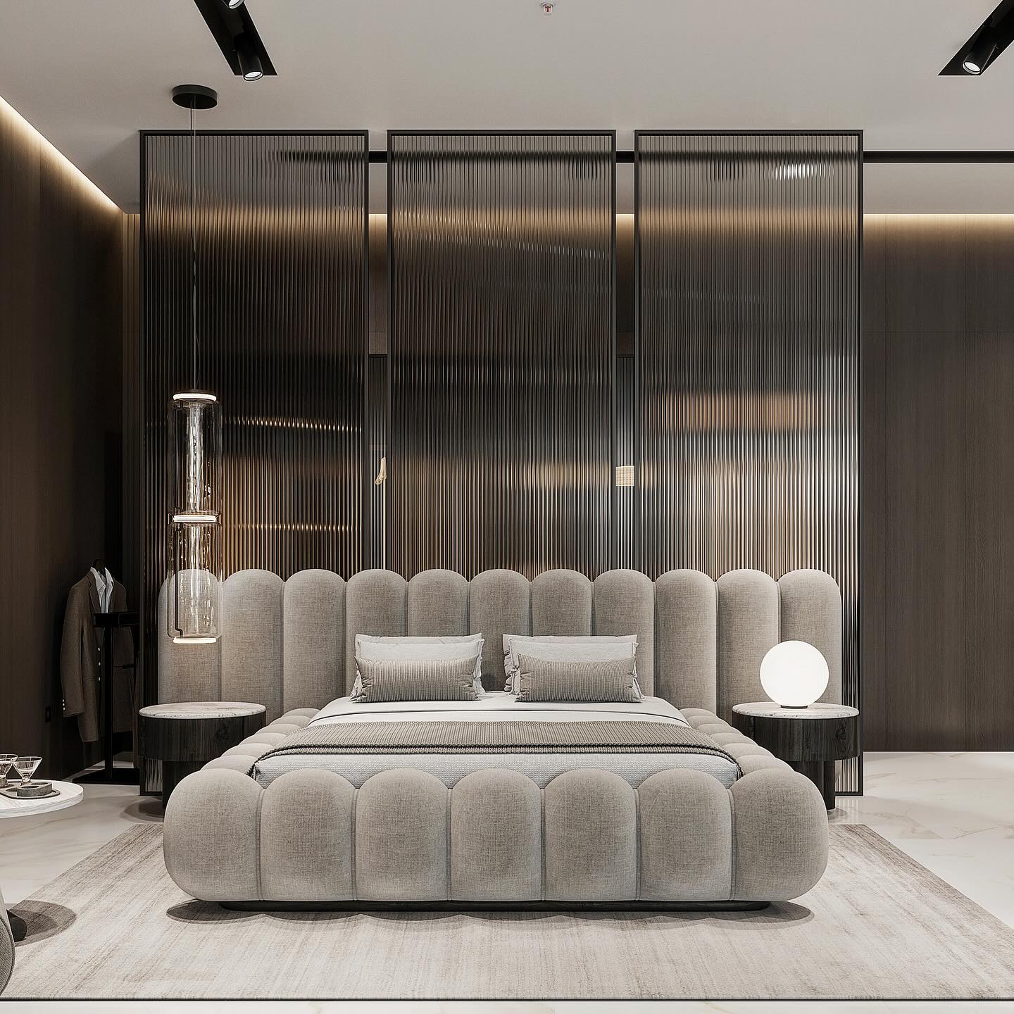 Noble Wood Wide Bubble Bed