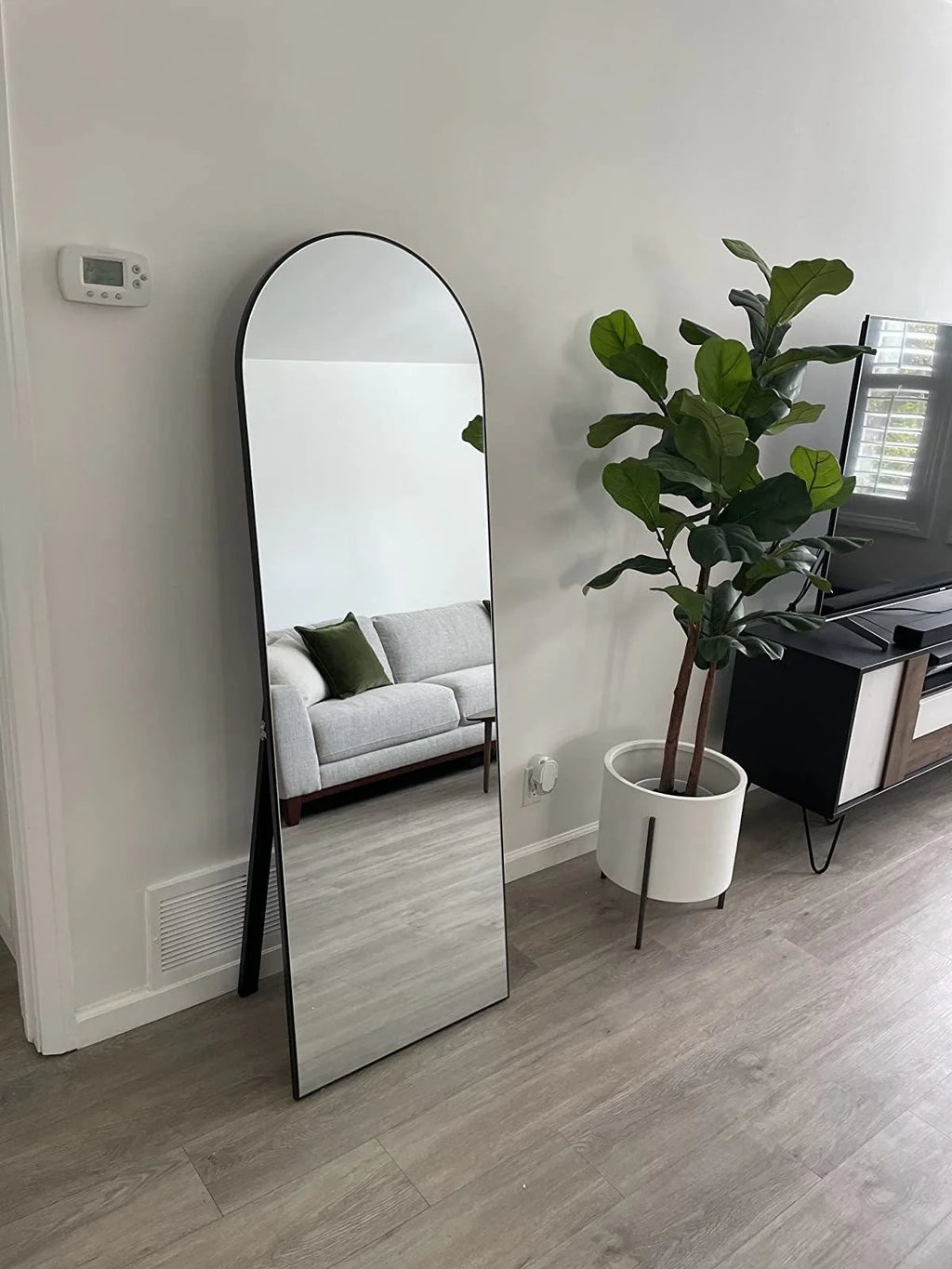Noble Wood Standing Dome Mirror