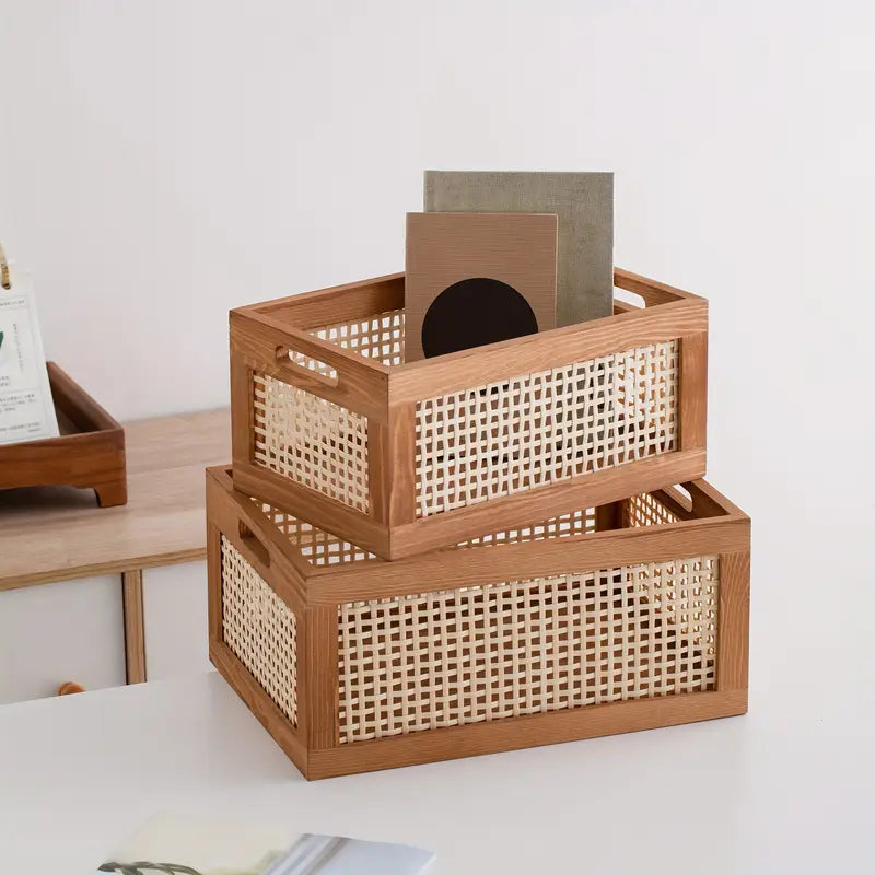 Noble Wood Rattan Essence Box
