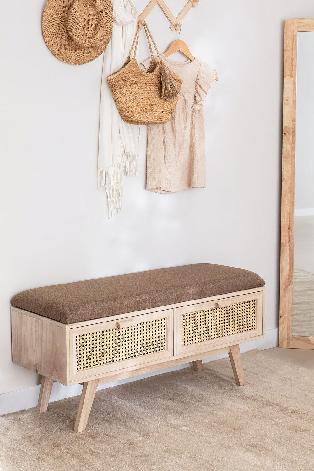 Noble Wood Ruston Drawer Bench