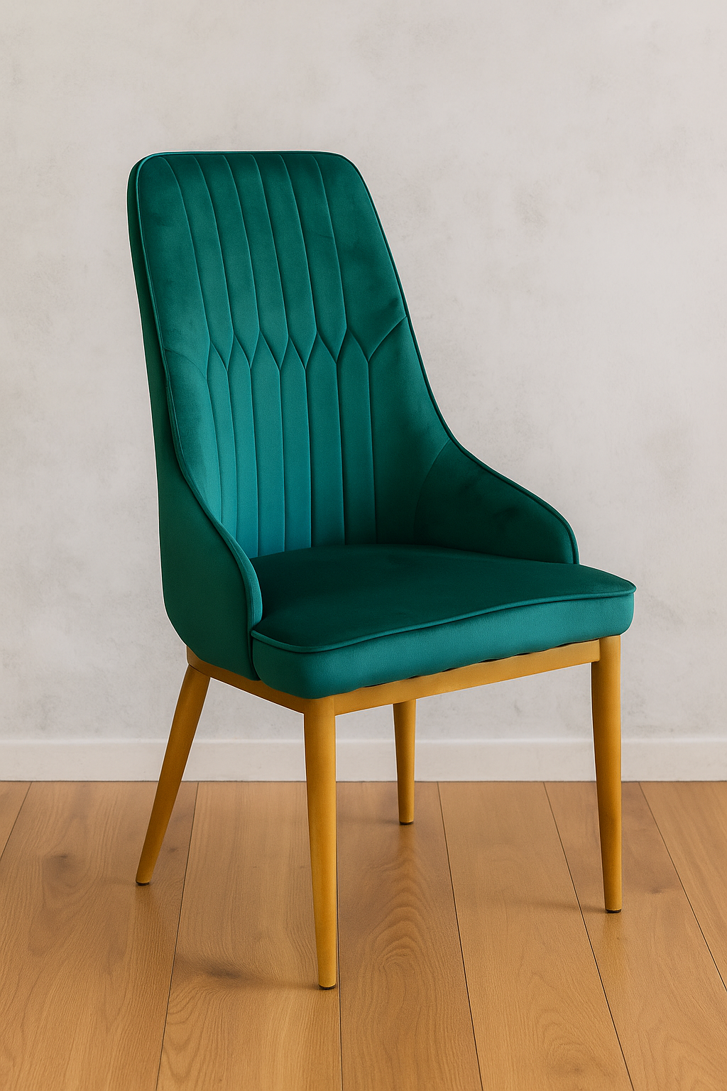 Noble Wood Velvet Bloom Chair