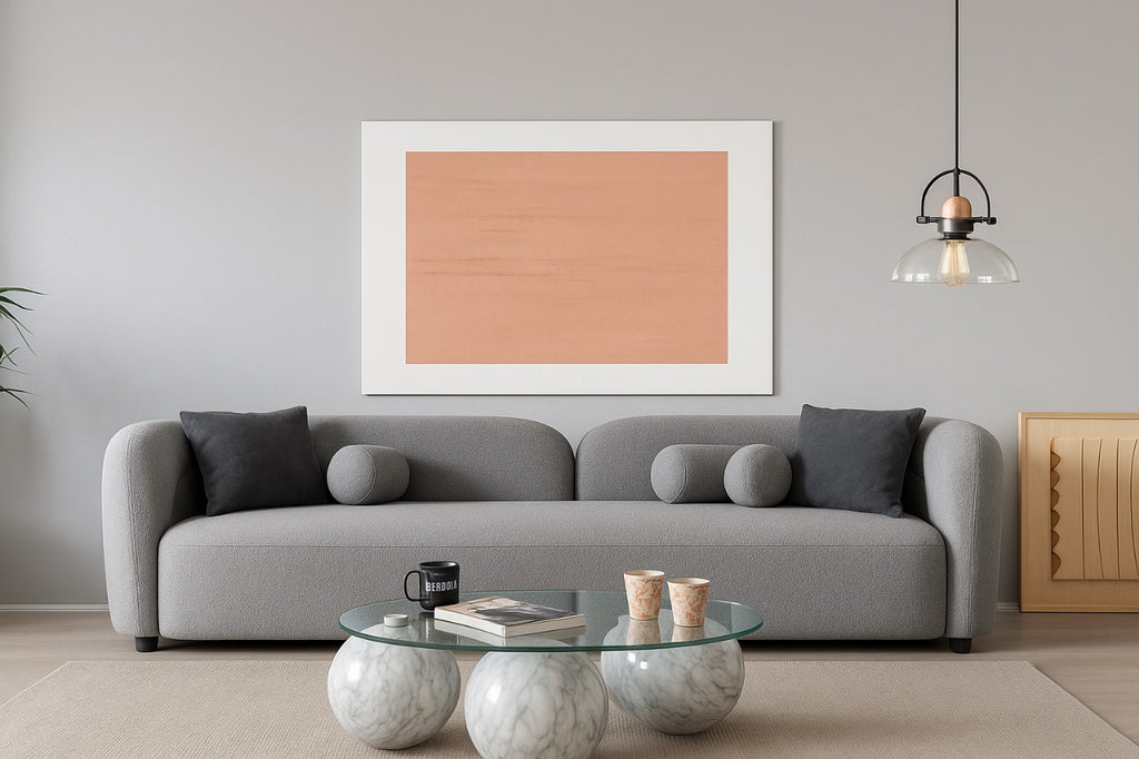 Noble Wood Modern Sofa in Bouclé