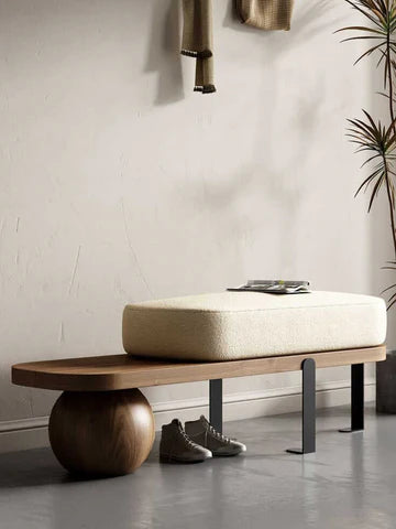 Noble Wood Nordic Ottoman Bench