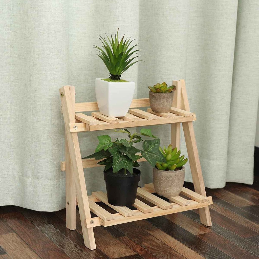 Noble Wood Pinewood Slatted Shelf Rack