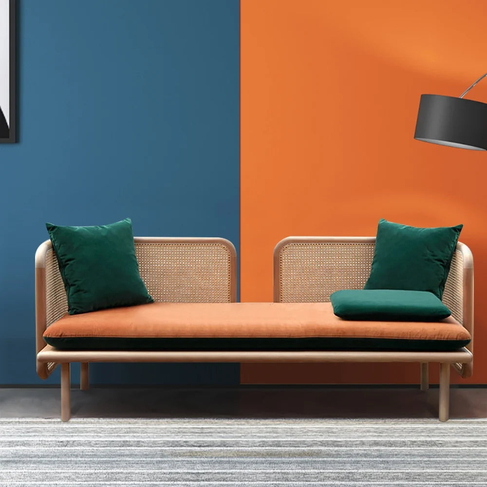 Noble Wood Milo Cane Sofa