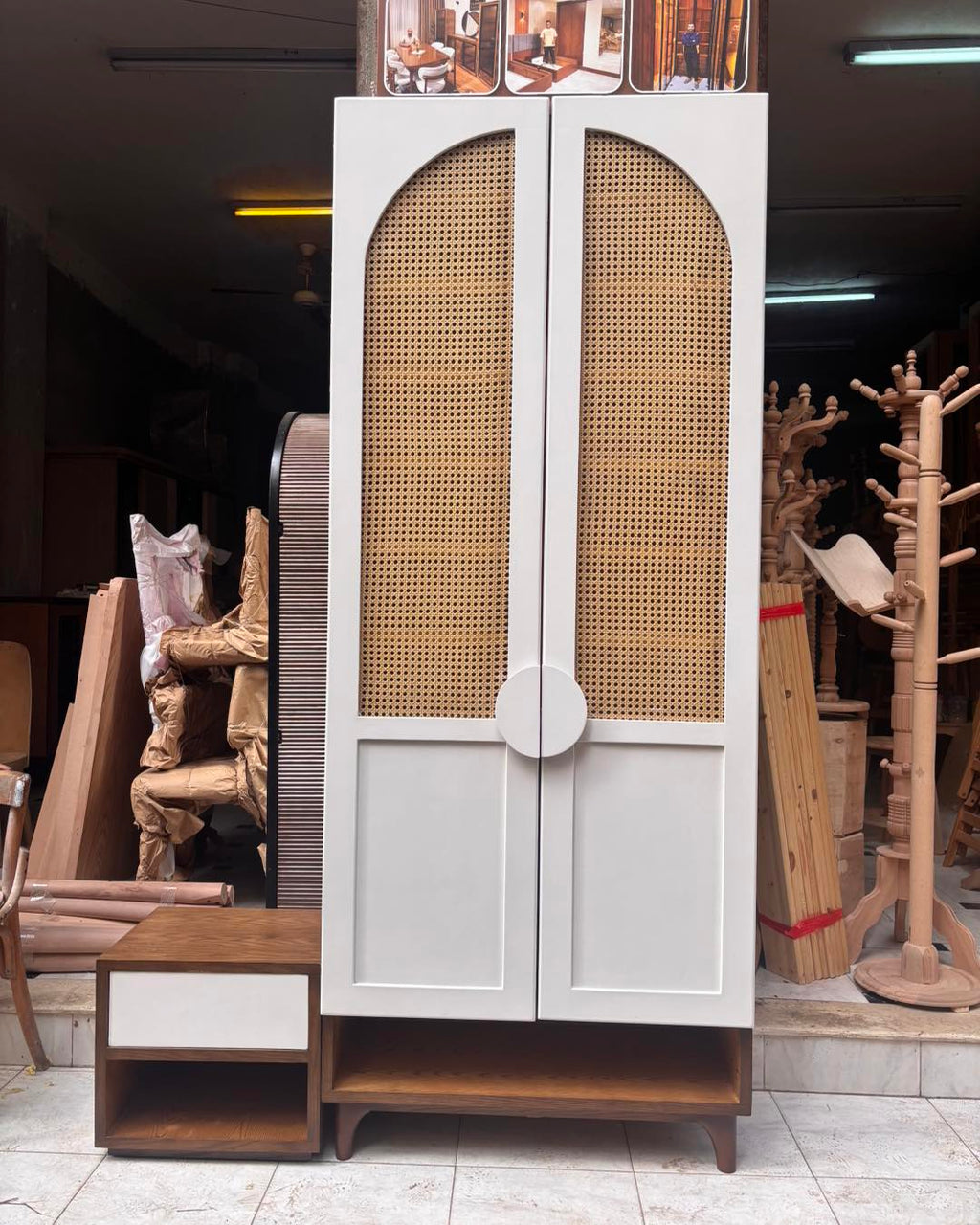 Noble Wood Mono Cane Cabinet