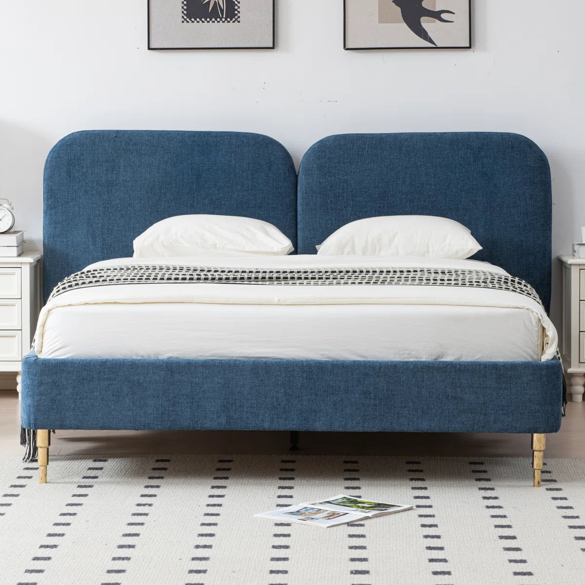Noble Wood Velour Dream Bed