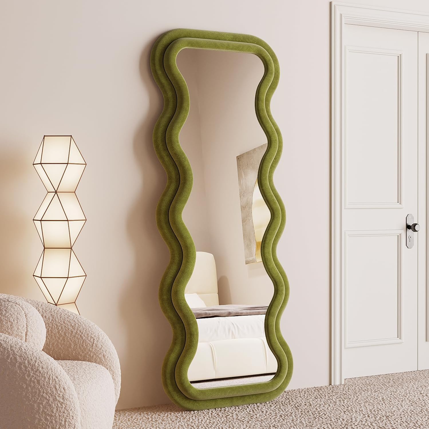 Noble Wood Ripple Frame Mirror