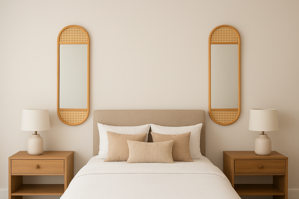 Noble Wood Accented Wall Mirror
