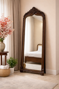 Noble Wood Regal Ivory Floor Mirror