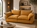 Noble Wood Cloud Bouclé Sofa