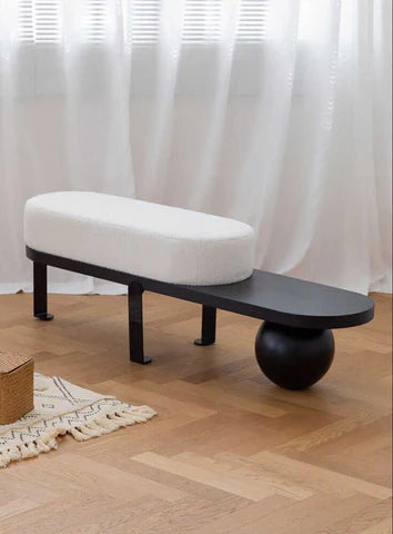 Noble Wood Nordic Ottoman Bench
