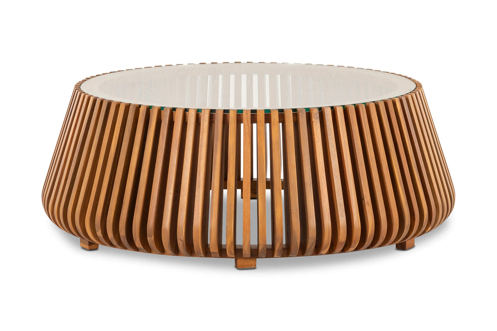 Noble Wood Aurora Glass Coffee Table