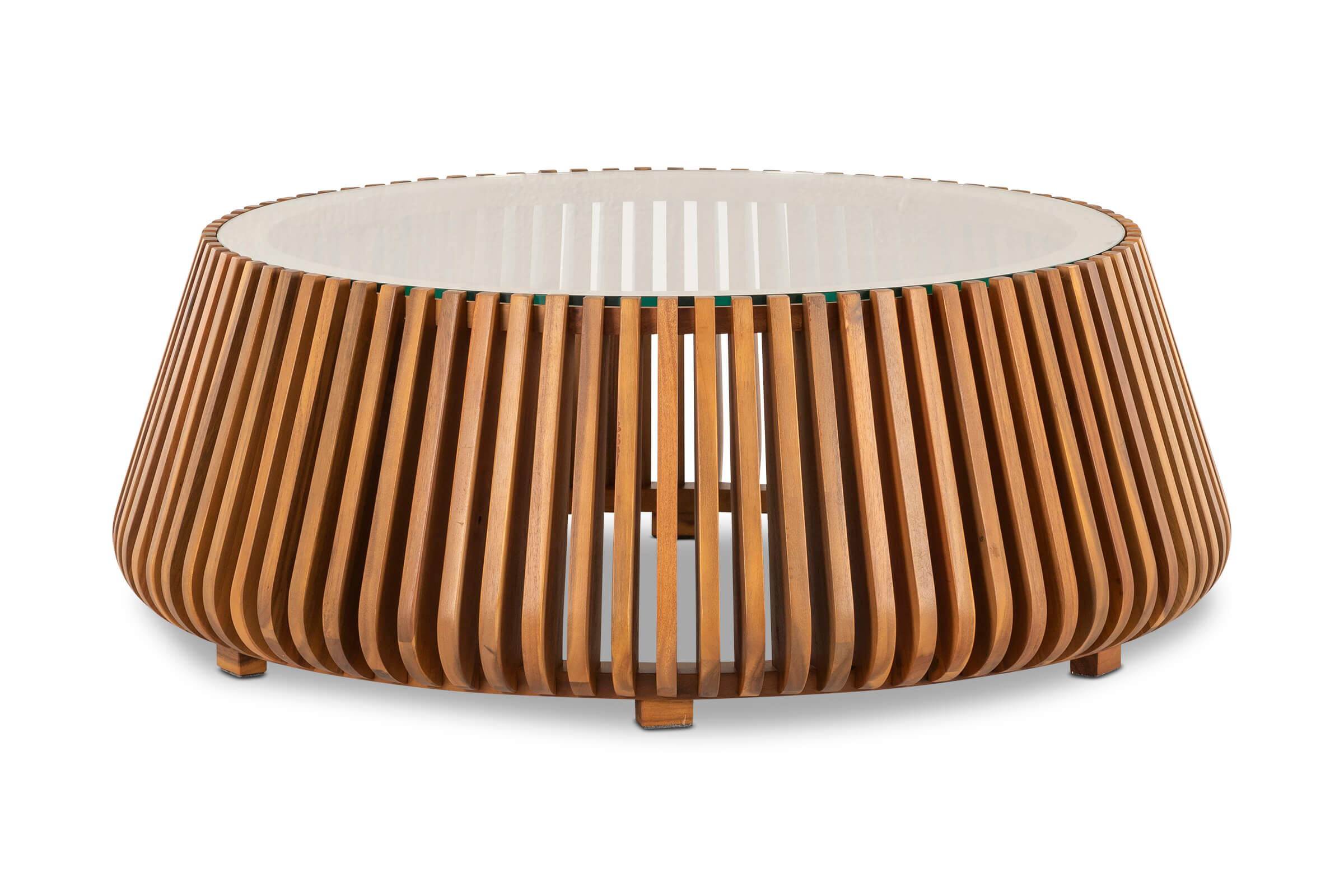 Noble Wood Aurora Glass Coffee Table