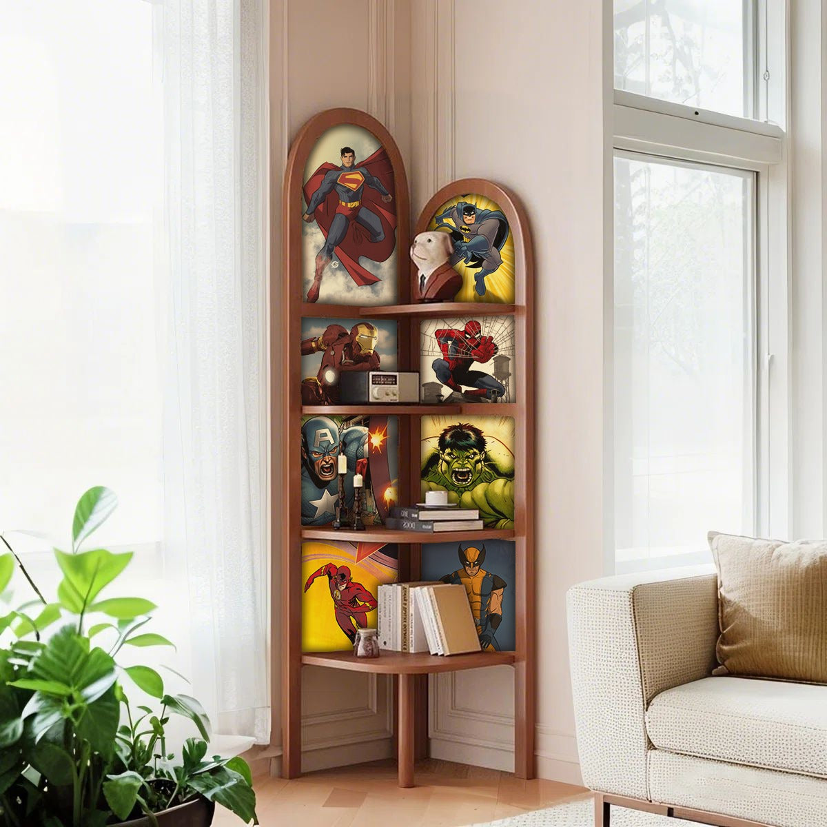 Noble Wood The Arco Corner Shelf
