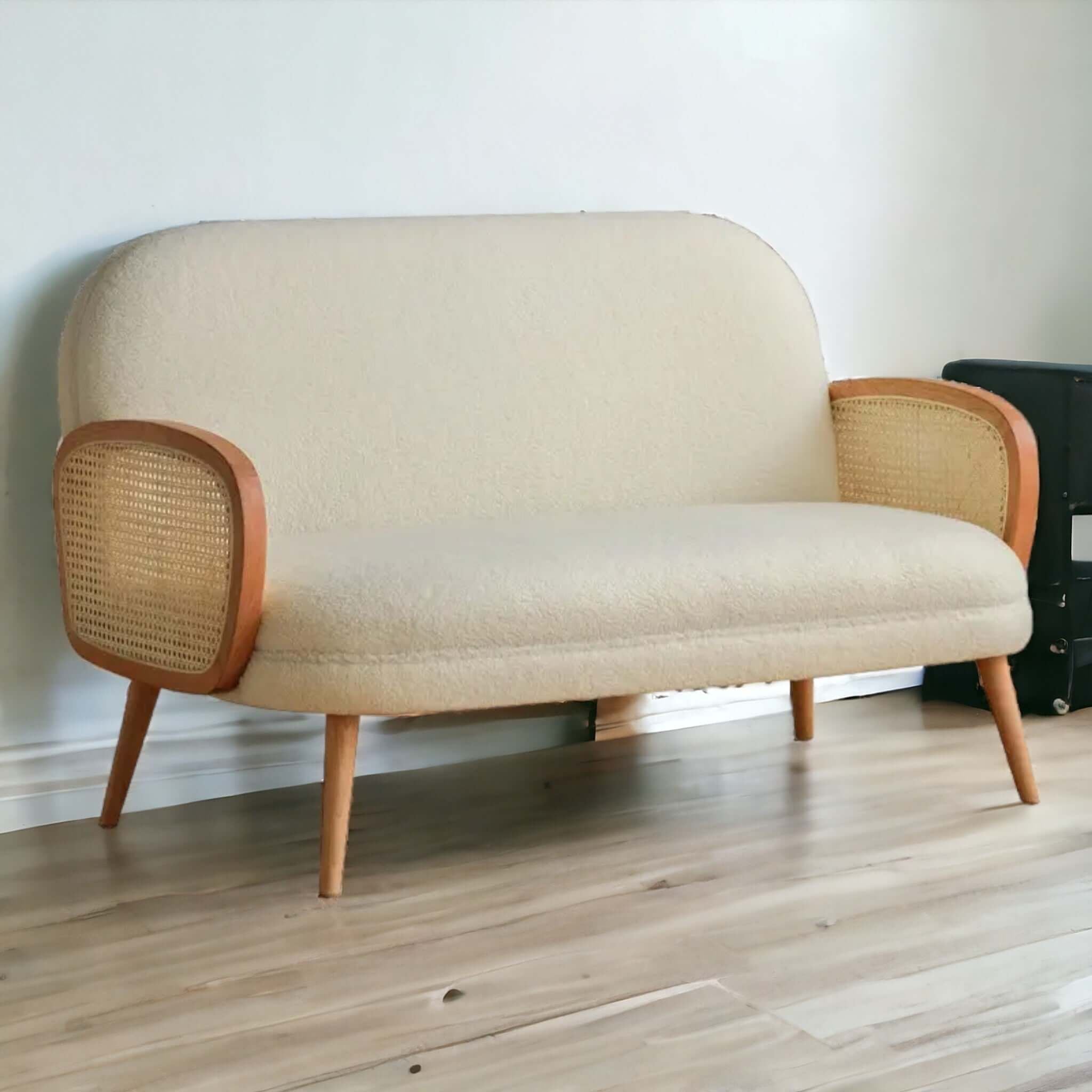 Noble Wood Solene Cane Sofa