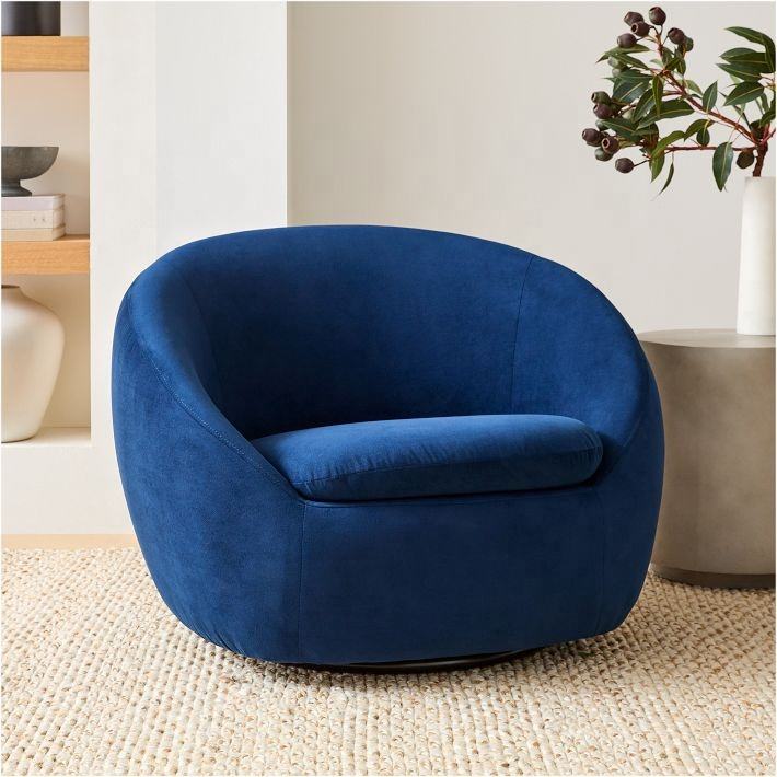 Noble Wood Luxury Barrel Chair – Neutral Shade