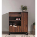 Urban Chic Shoe Haven: Trendy Storage in Compressed Wood