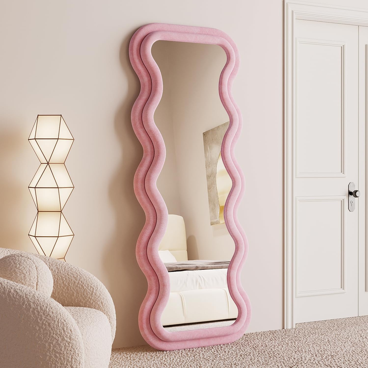 Noble Wood Ripple Frame Mirror