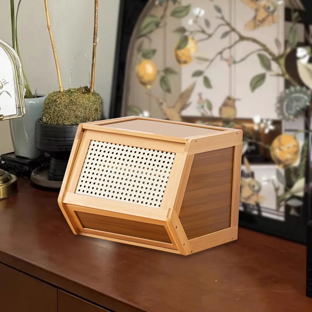 Noble Wood CaneCasa Storage Box