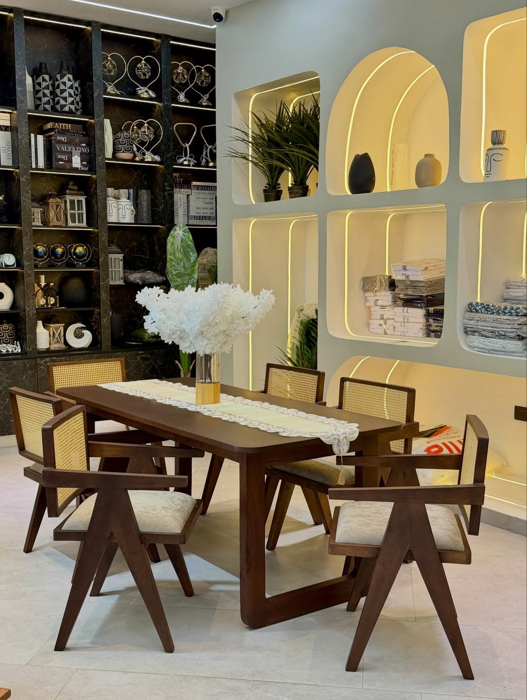 Noble Wood Heritage Weave Dining Table