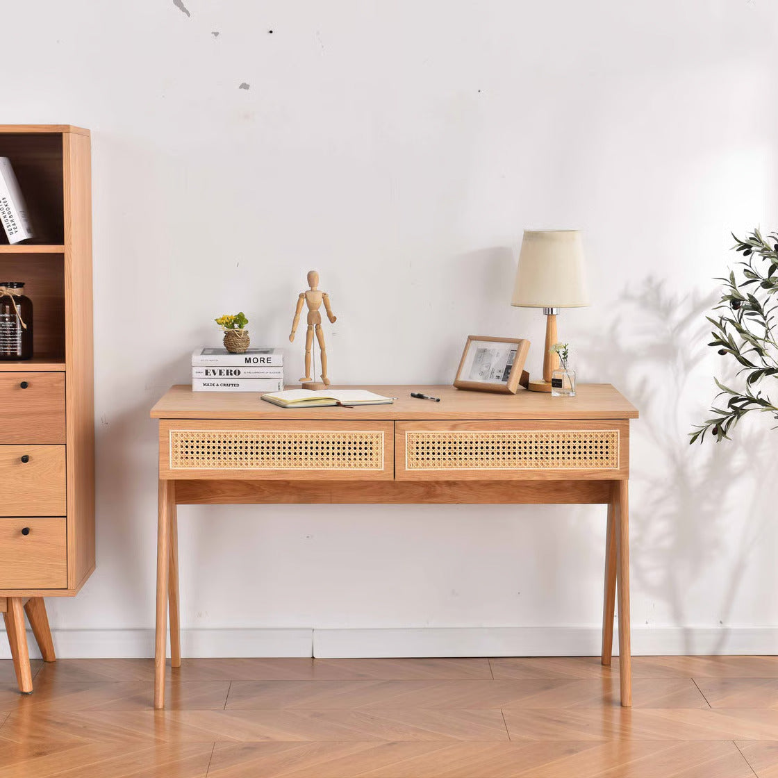 Noble Wood Cane Signature Study Table