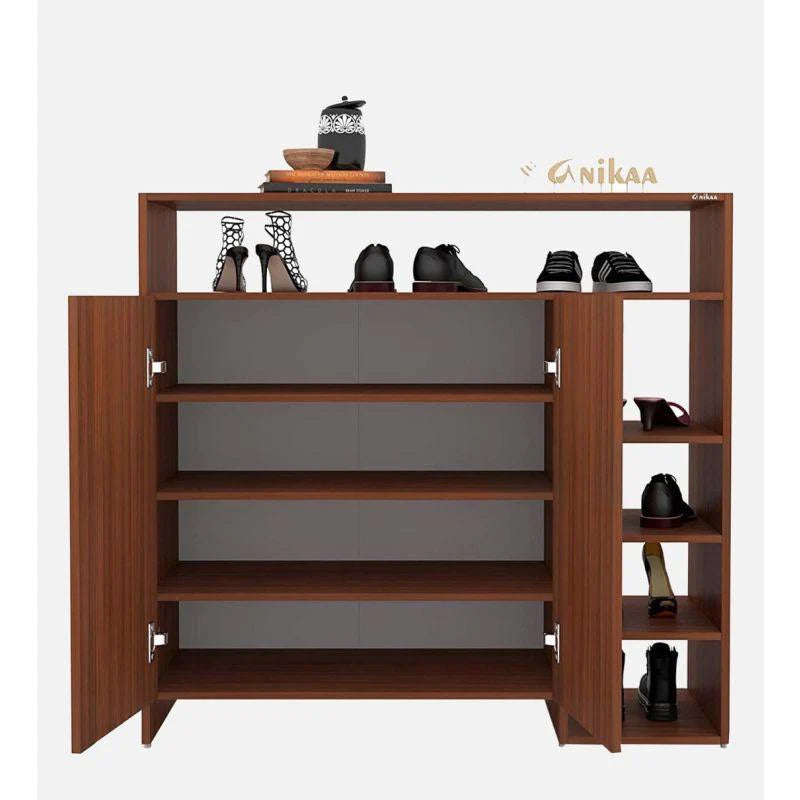 Noble Wood Tall Compressed Wood Shoe Rack (Brown)