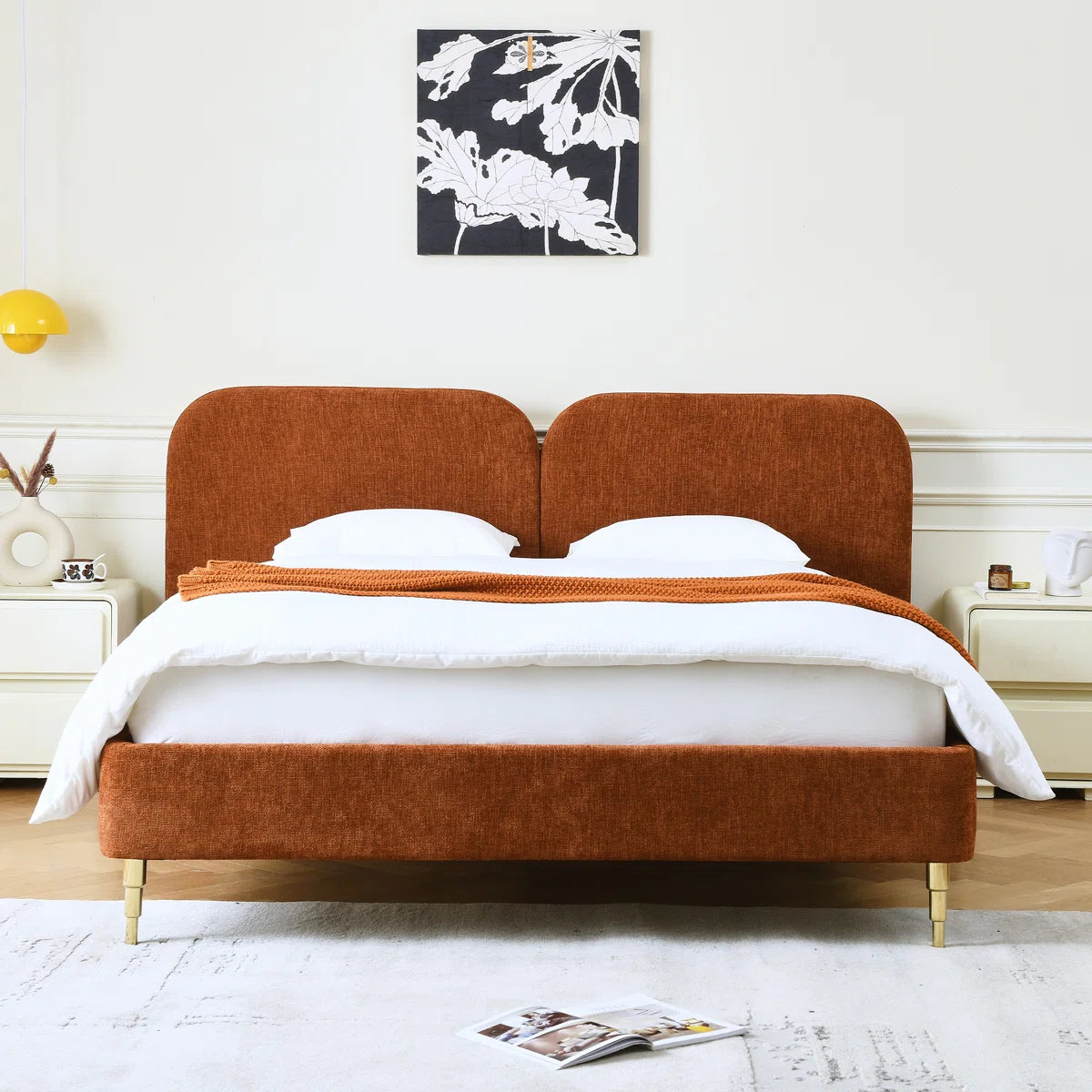 Noble Wood Velour Dream Bed