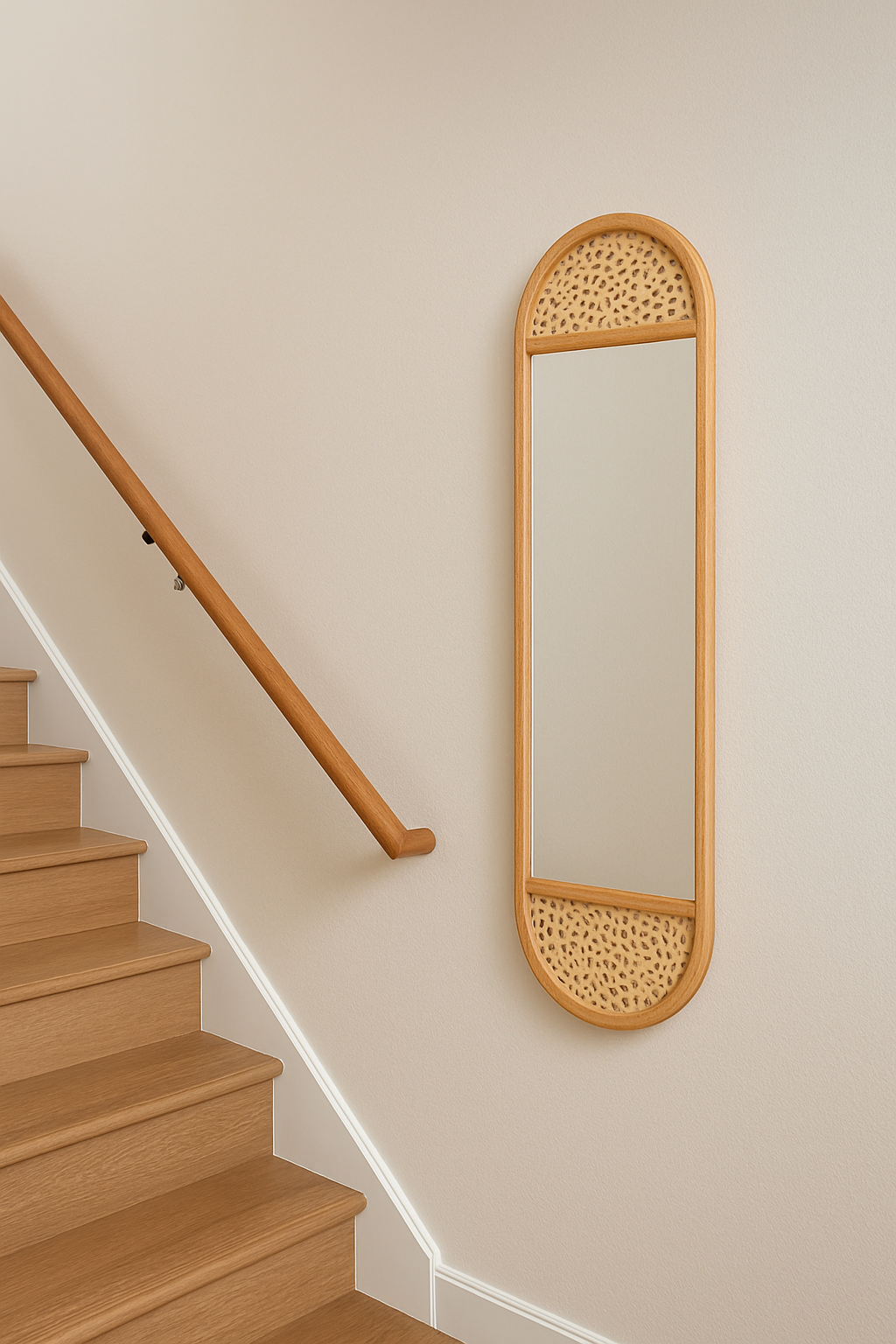 Noble Wood Accented Wall Mirror