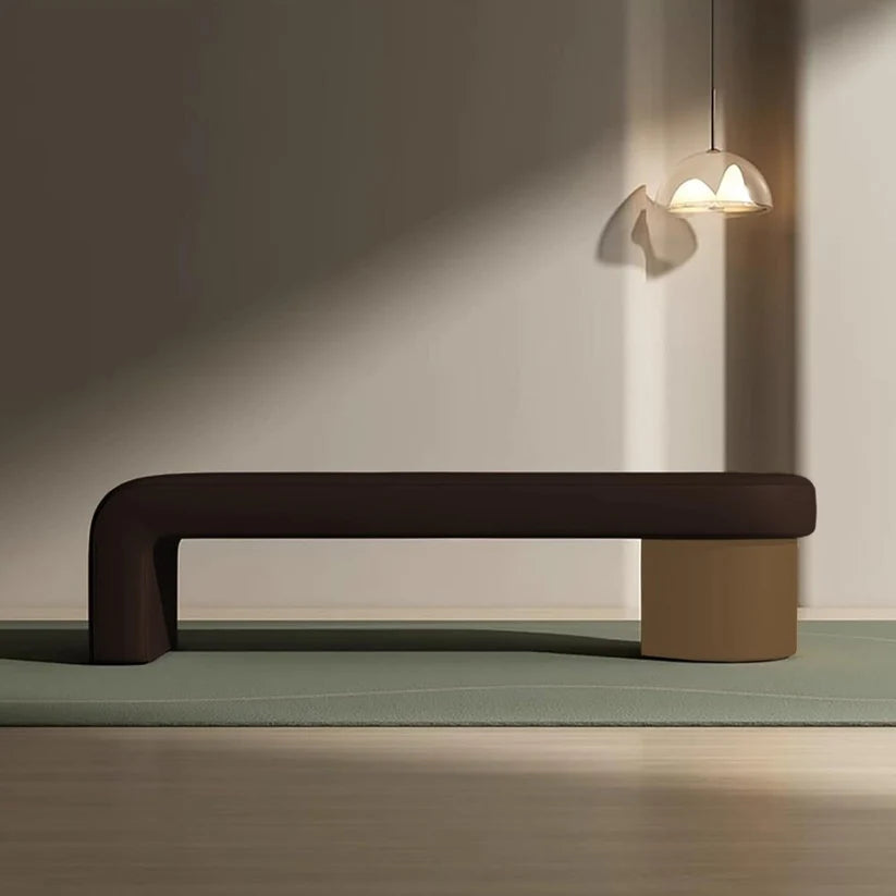 Noble Wood Leathered Modern Luxury Stool