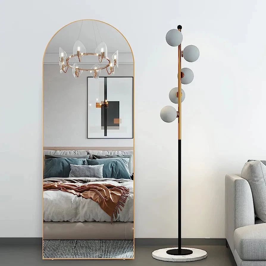 Noble Wood Standing Dome Mirror